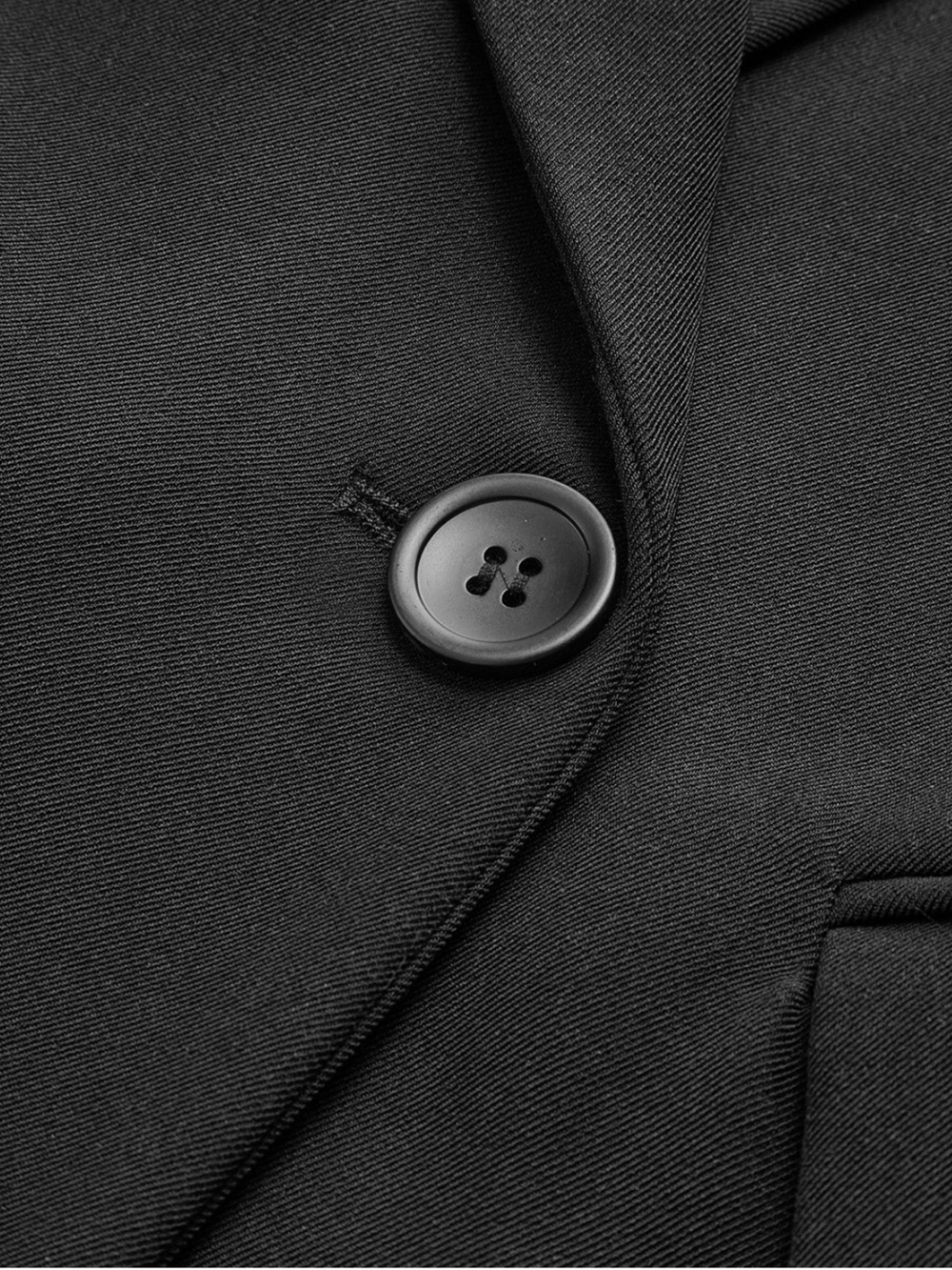 Commense Black Long Trench Coat - Picture 5 of 6